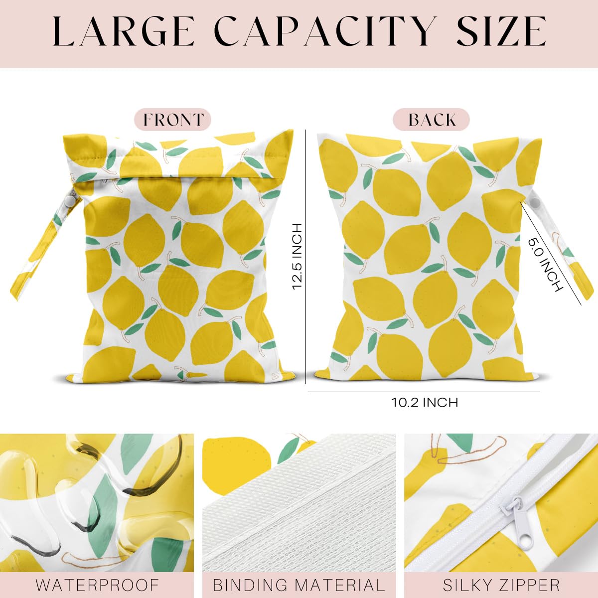 zcyxuuw wet bag pineapple pattern protects toiletries with a water-resistant design.