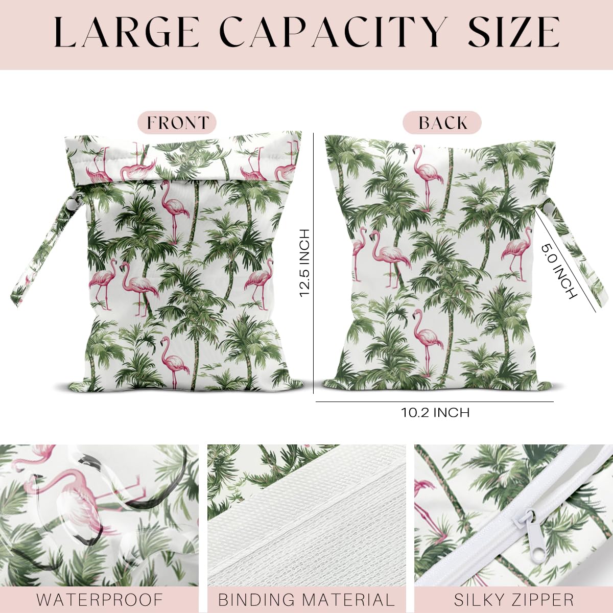 zcyxuuw wet bag size 10-2x12-5 shows compact packing for travel.
