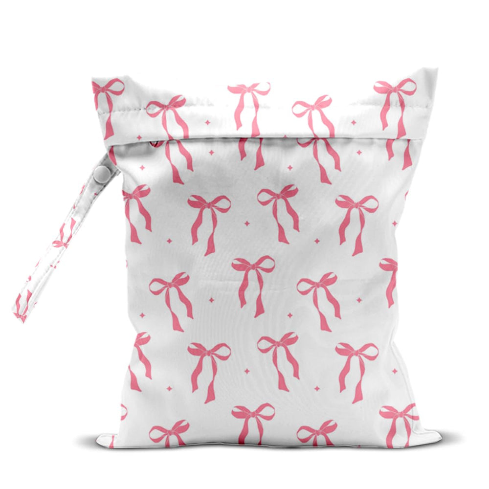 zcyxuuw wet bag with swimsuit and beach essentials in pink bow plaid, ideal for travel