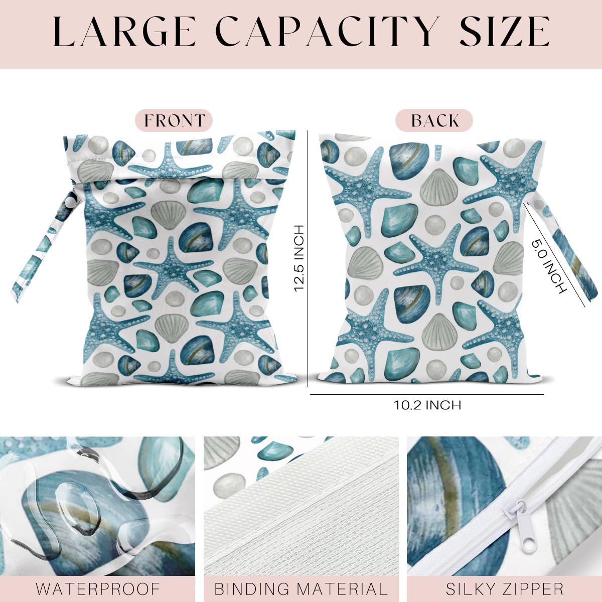 zcyxuuw waterproof bag close-up, durable materials protect wet swimsuits and towels