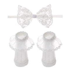 ZCYYYS baby lace bow headband for christening and daily wear