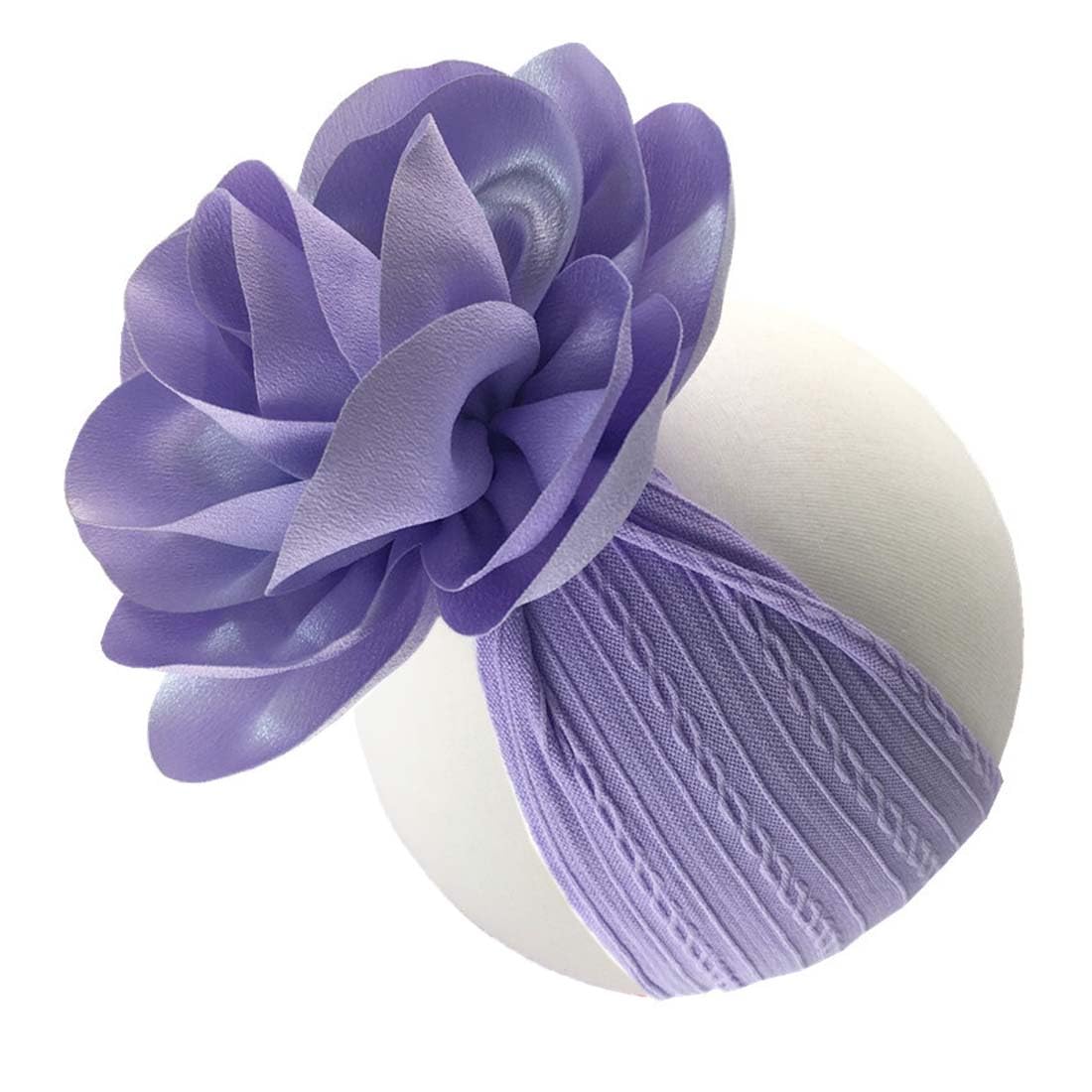 ZCYYYS lavender large flower headband for baby girls with soft all-day comfort
