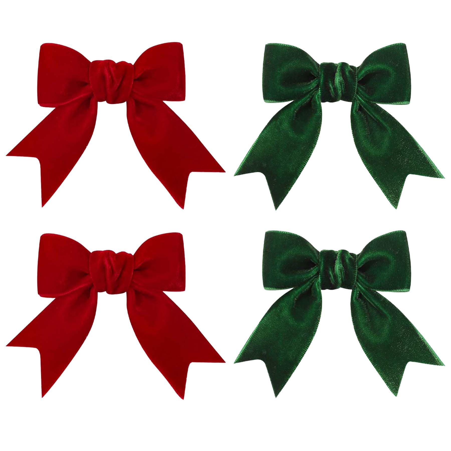 ZCYYYS red hair bow clip front view adds festive flair to outfits