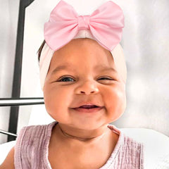 ZCYYYS valentines bow headband closeup shows soft elastic comfort for daily wear.