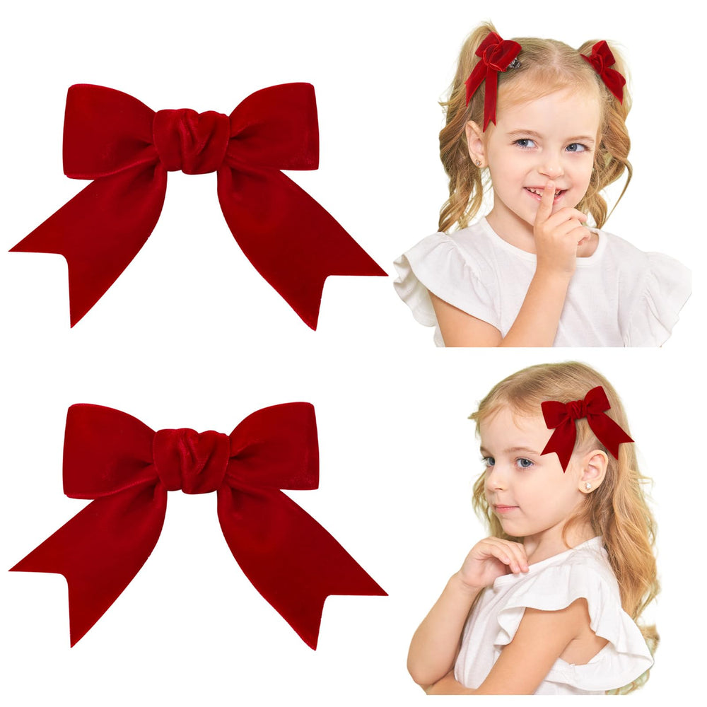 ZCYYYS Valentine’s Day red bow clip boosts romantic look with satin sheen
