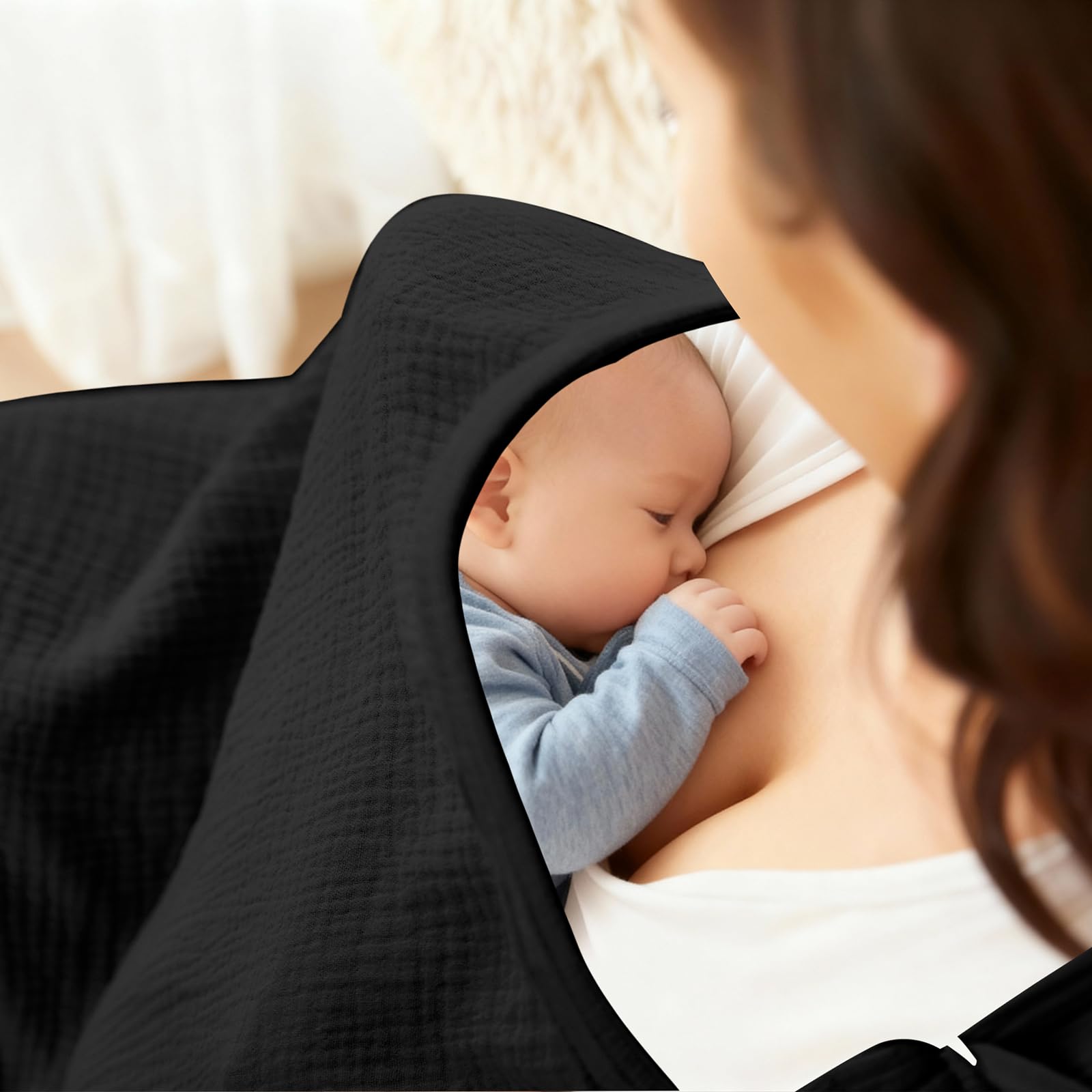 Zdolmy nursing cover black car seat cover for shade and privacy