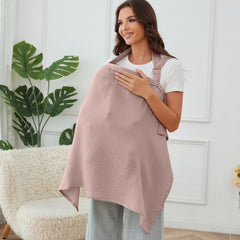 Zdolmy nursing cover features adjustable neck straps for a comfortable fit.