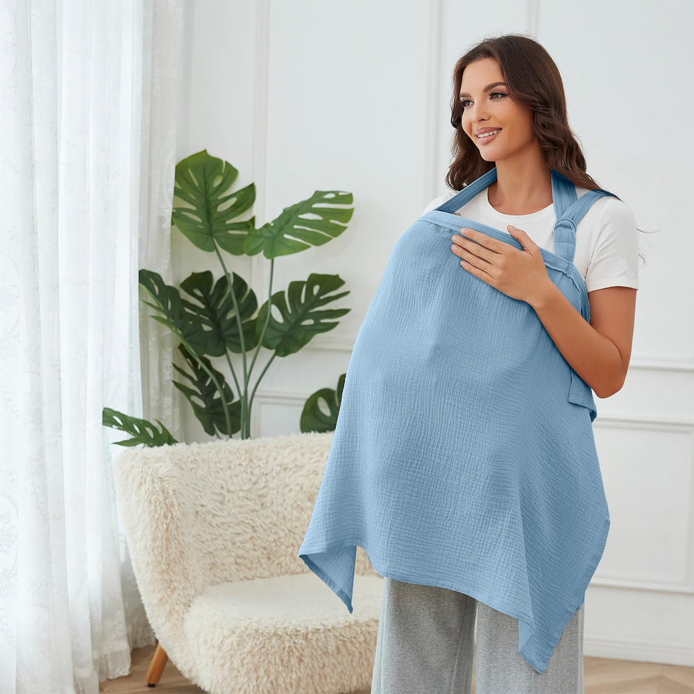 Zdolmy Muslin Nursing Cover privacy coverage at 100x70 cm for comfortable public nursing.