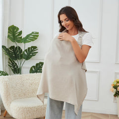 Zdolmy Muslin Nursing Cover provides privacy while nursing in public.