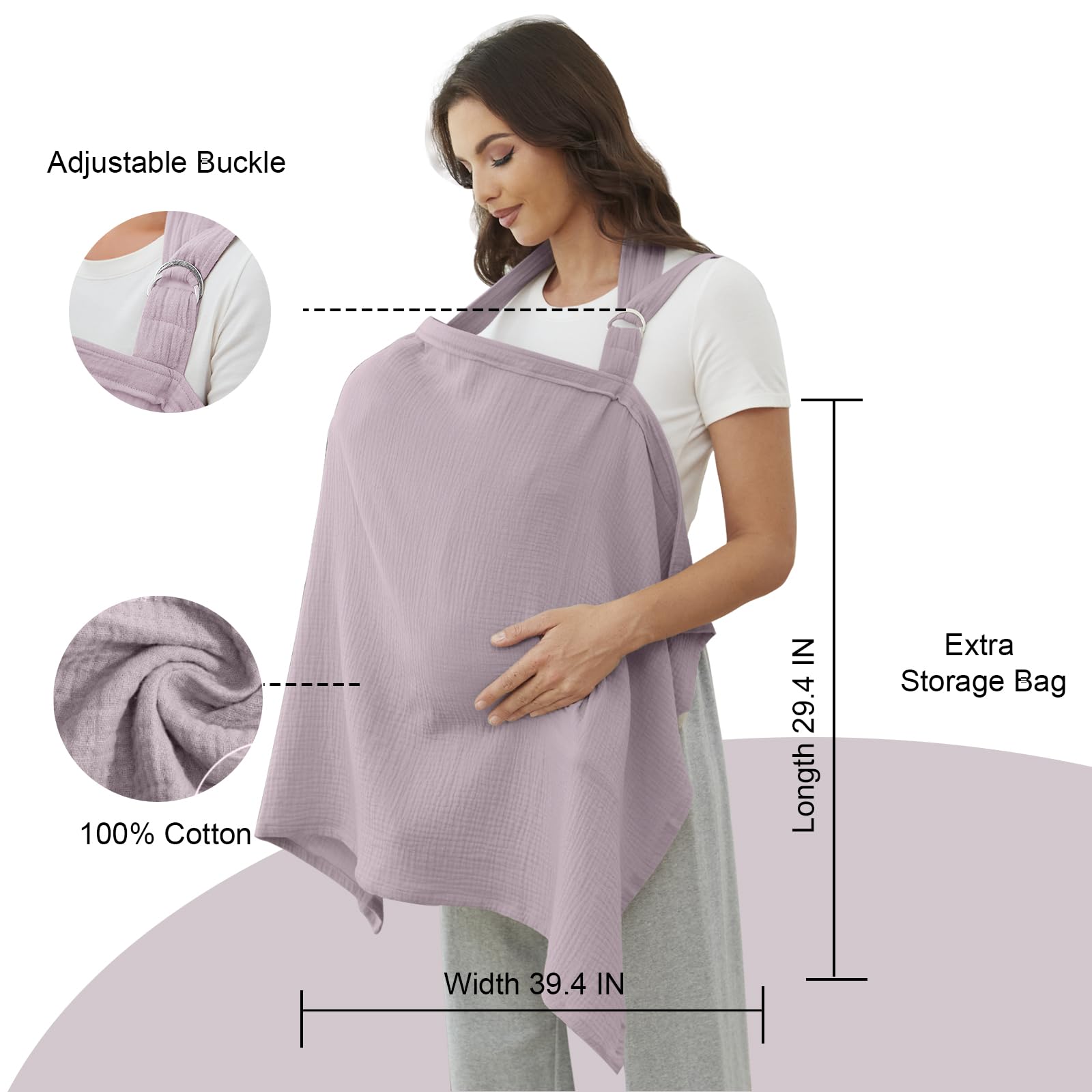 Zdolmy nursing cover as car seat canopy for travel and shade.