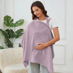 Zdolmy nursing cover with rigid hoop provides privacy during feeding in public.