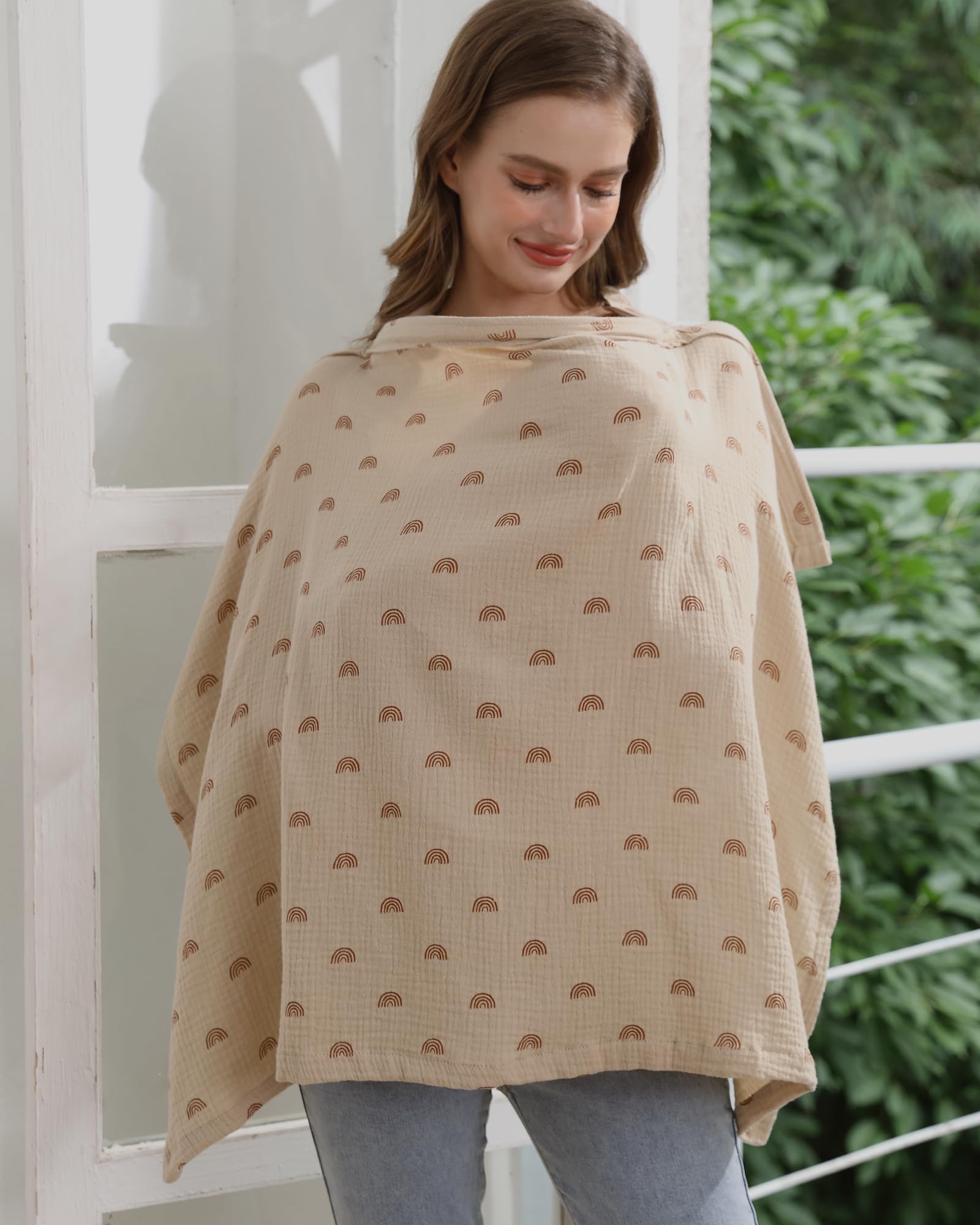 Zdolmy nursing cover wide coverage shields modesty while feeding in public.