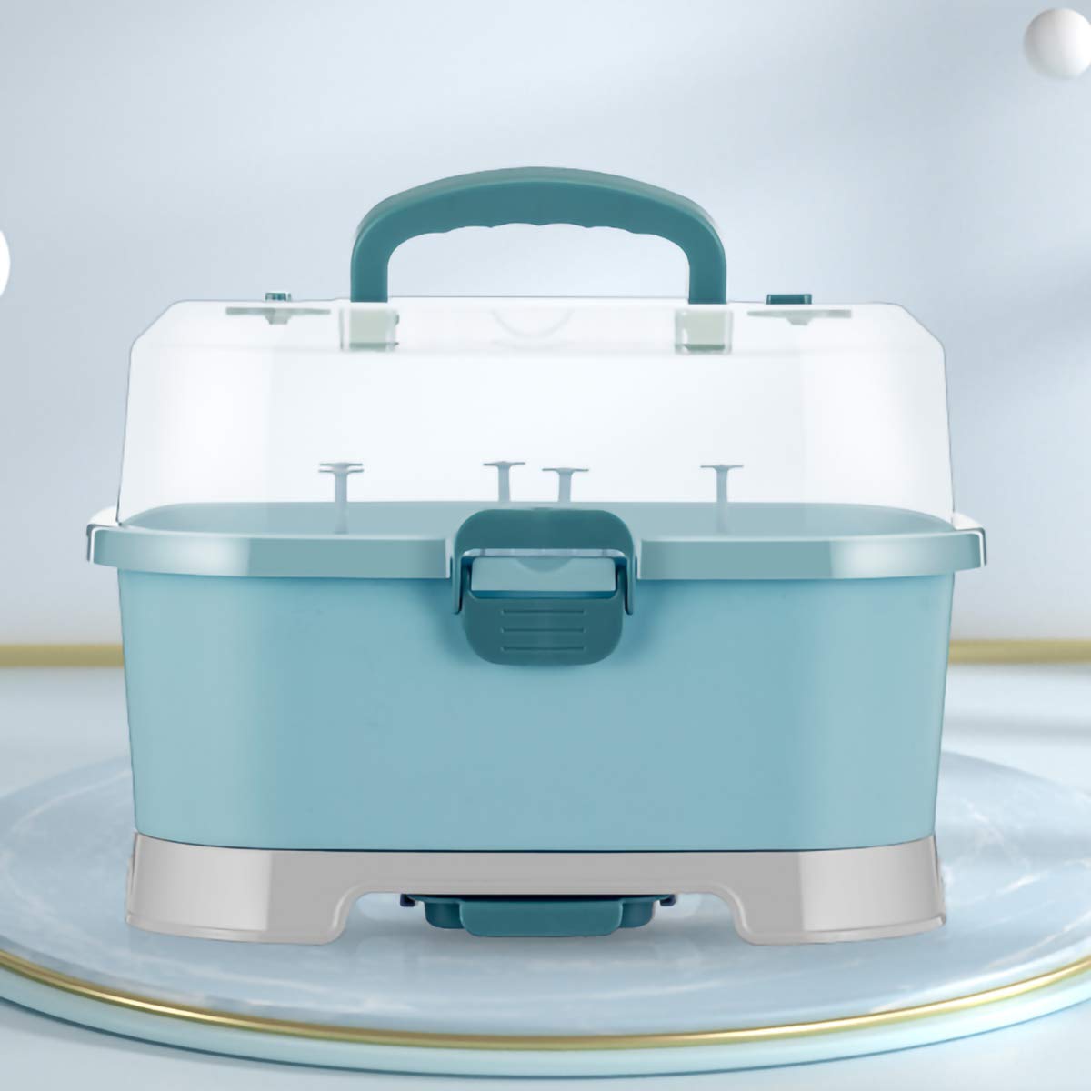 Zdolmy portable kitchen cabinet organizer on the counter saves space and tidies items.