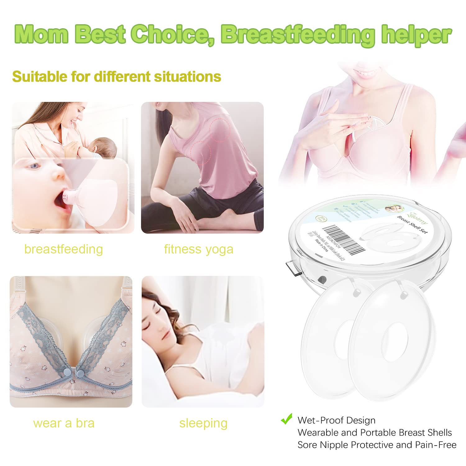 Zdolmy sore-nipple relief design reduces friction during breastfeeding sessions.