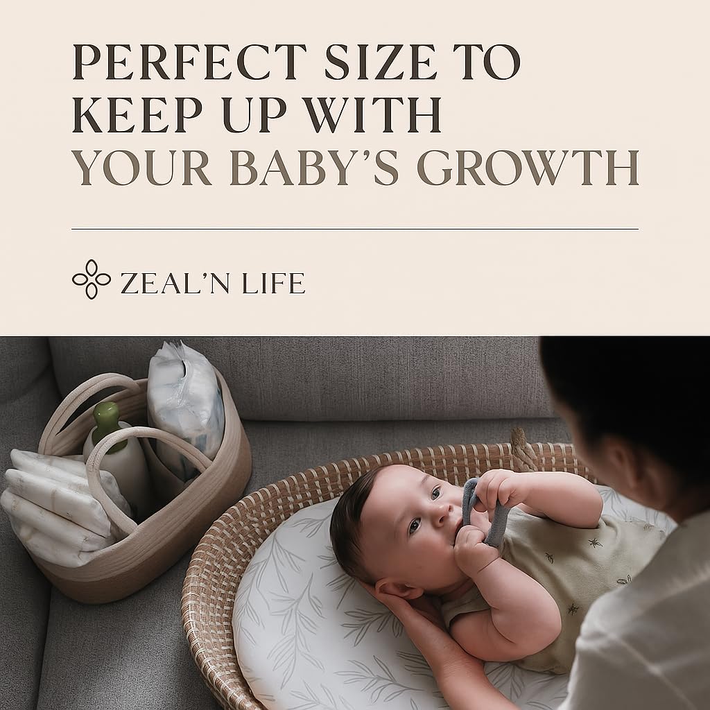 ZEAL'N LIFE waterproof mattress cover highlighting spill protection during changes.