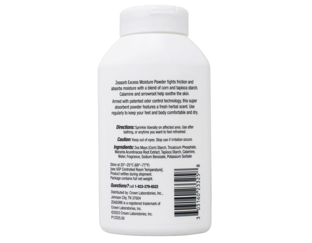 Zeasorb fragrance image conveys fresh, discreet scent that helps control odor.