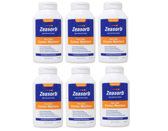 Zeasorb Prevention powder bottle closeup showcasing moisture absorption