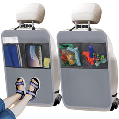 Zecirl kick mat back-seat protector with mesh pockets for organized kid items.