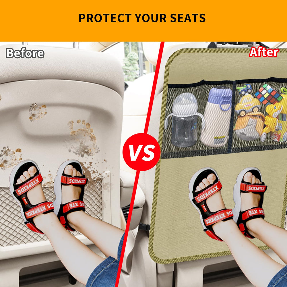 Zecirl kick mat backseat protector 18x24 size ensures snug fit across various vehicles.