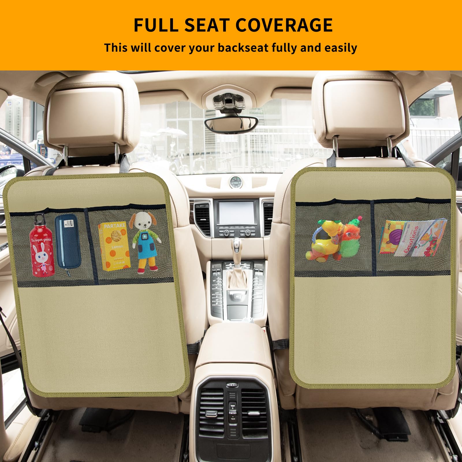 Zecirl kick mat backseat protector wipes clean with quick maintenance after messy trips.