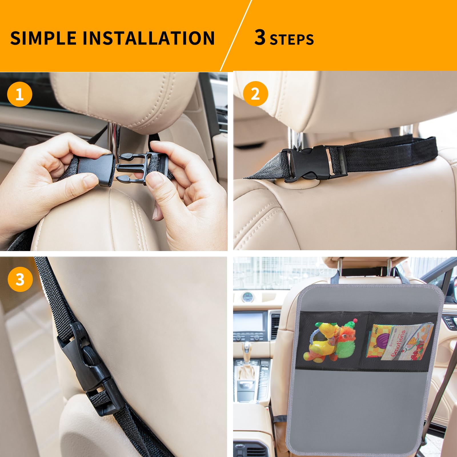 Zecirl kid-friendly organizer mat keeps travel essentials within quick reach.