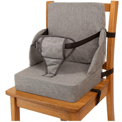 ZEDORA toddler booster seat table-height setup enables shared family meals easily.