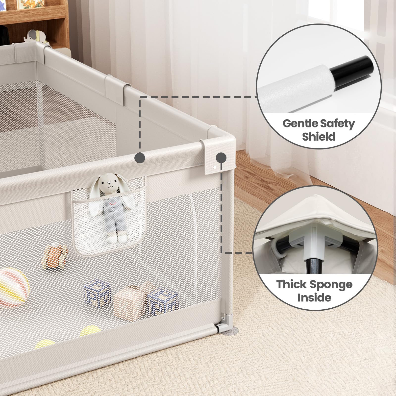 ZEEBABA tool-free setup with durable tubes for quick assembly