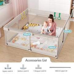 ZEEBABA playpen assembly — quick setup for a secure play space.