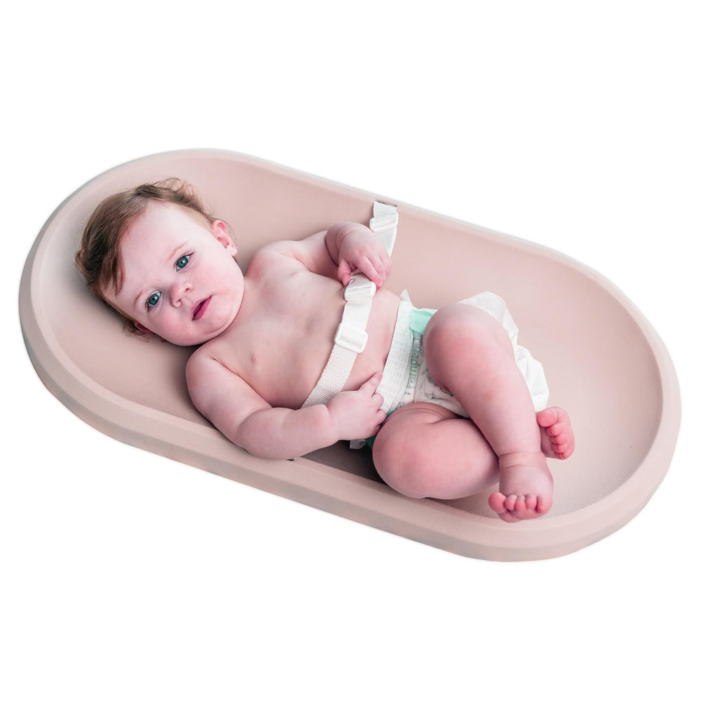 zeepops baby changing pad waterproof non-slip cream keeps baby secure during diaper changes