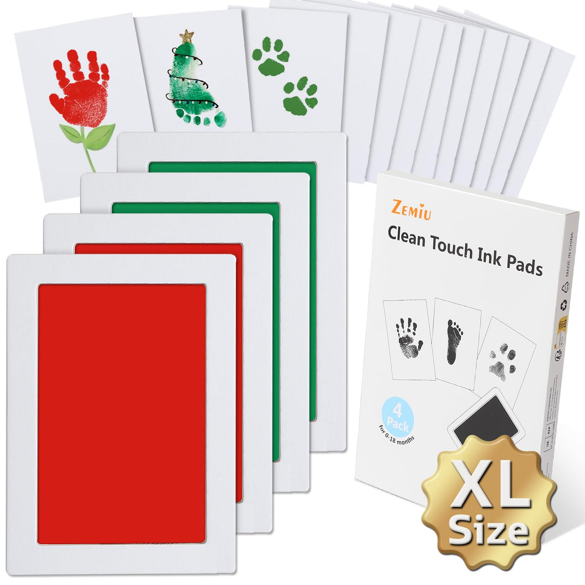 Zemiu baby handprint kit cover keeps memories organized for family keepsakes.