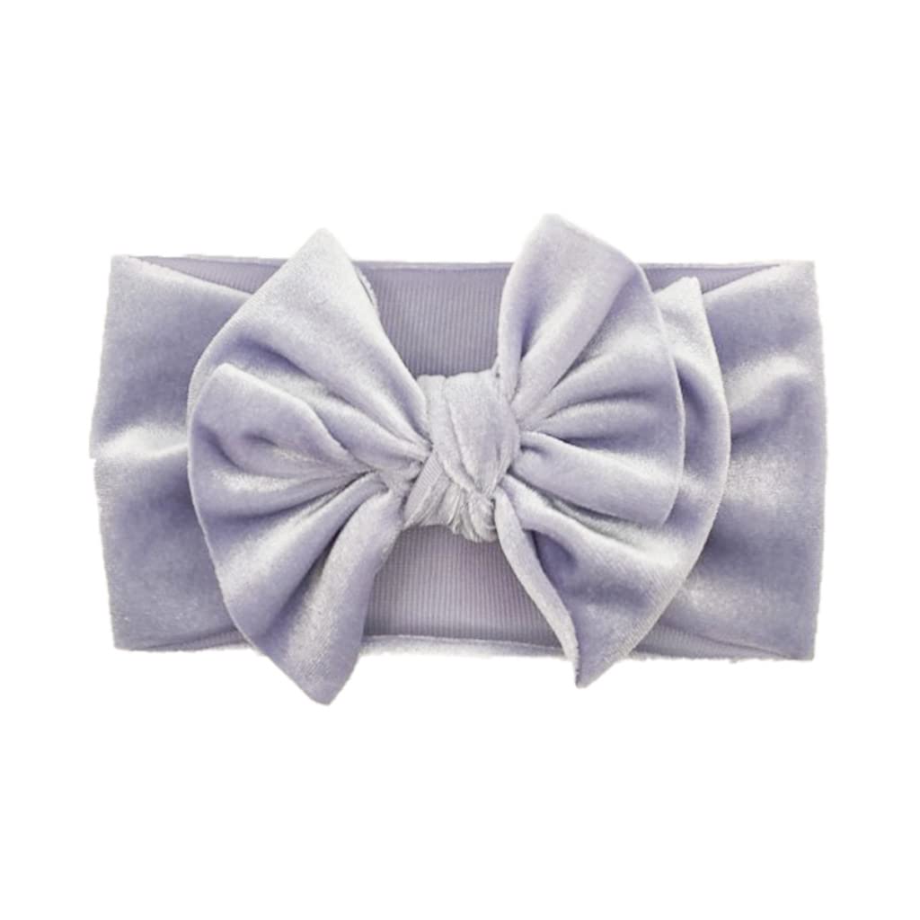 Zenarao Baby Bows light purple headband with soft velvet for comfortable daily wear.