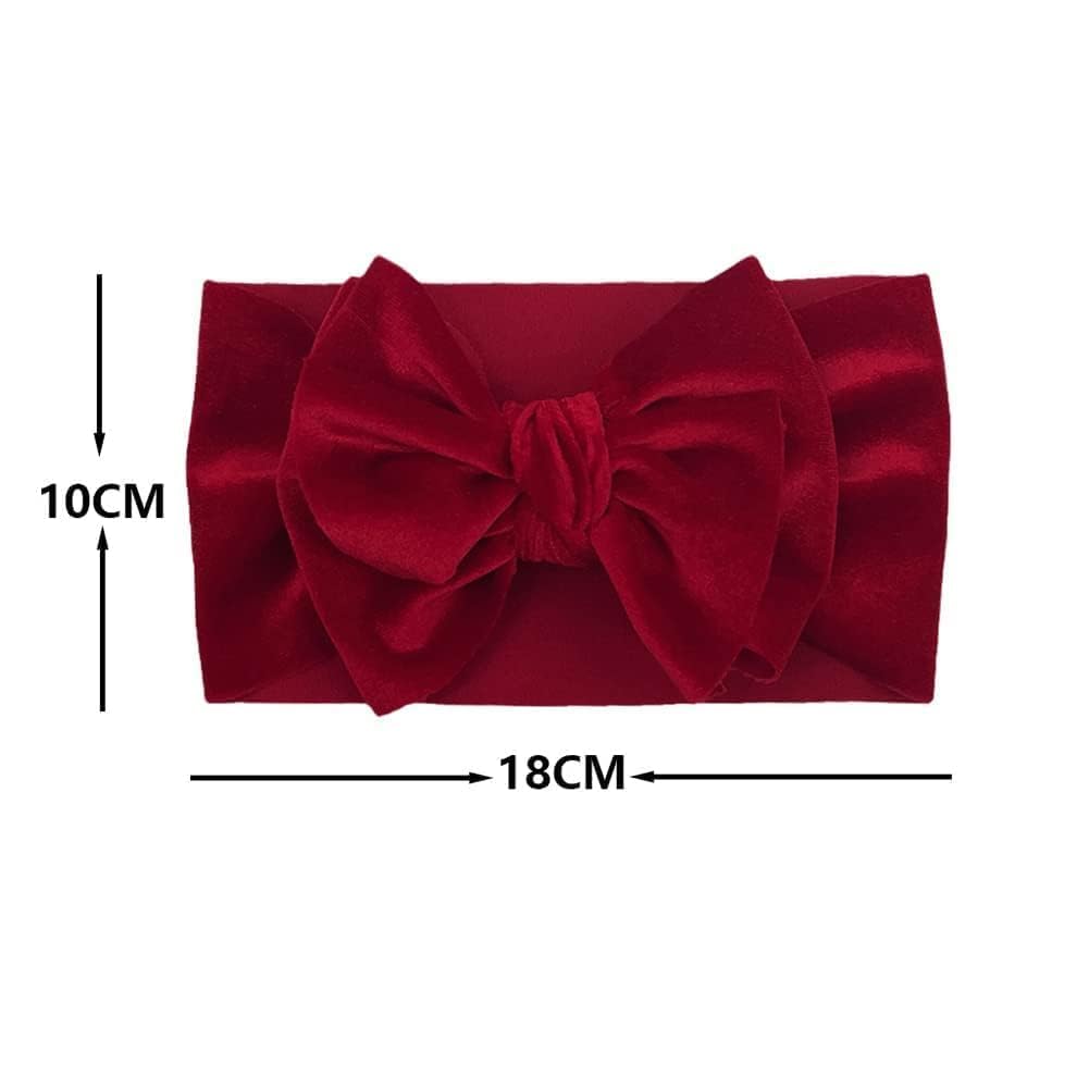 Zenarao velvet knotted bow headband yellow offering soft stretch for comfortable wear.