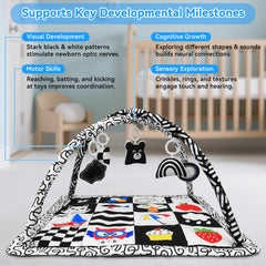 Zendstanding Soft Baby Gym Play Mat tummy-time close-up highlighting supportive surface.