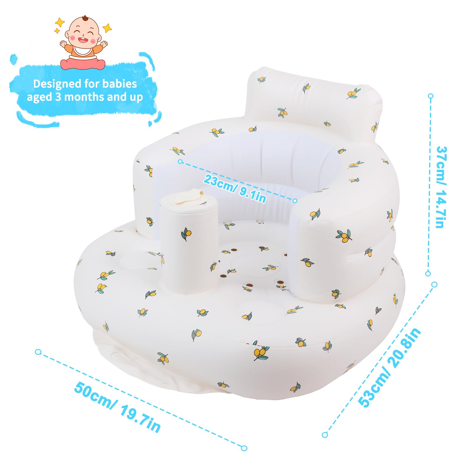 Zenflux Oliver backrest supports baby's spine during sitting-up practice