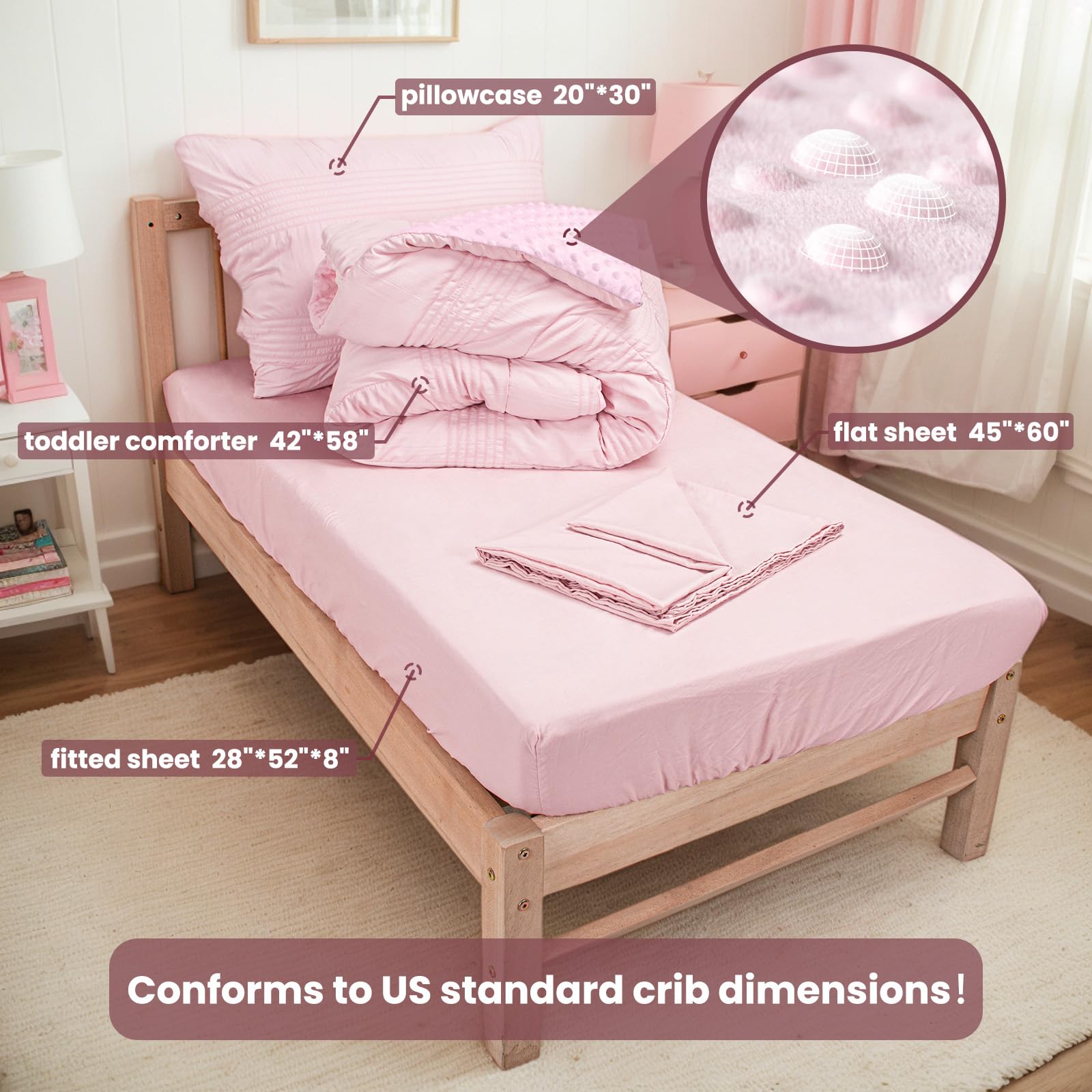 ZenKitch fitted sheet 8-inch deep pocket pink – secure fit for active sleepers