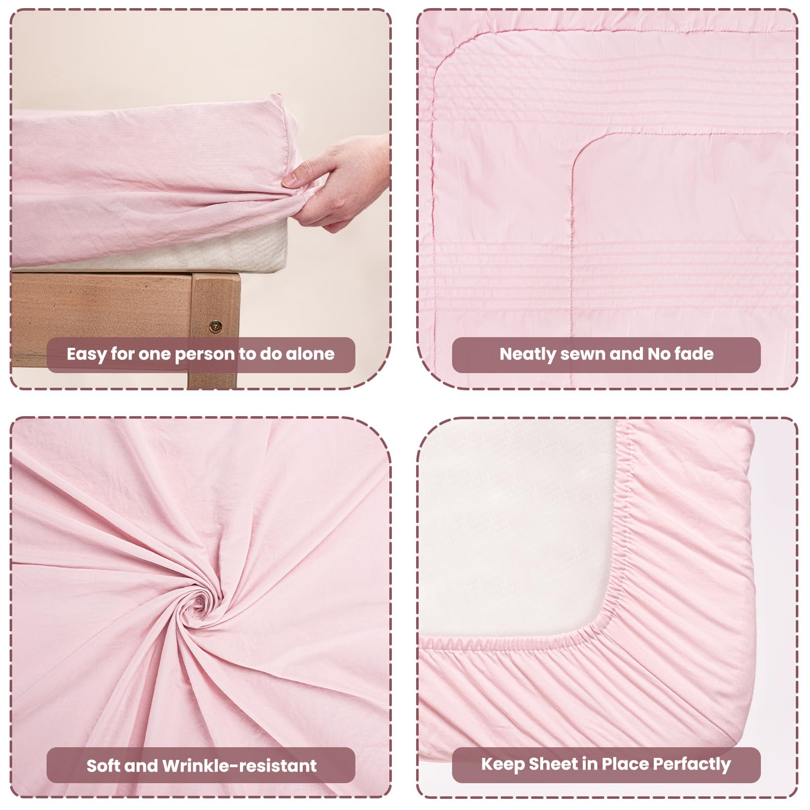 ZenKitch pillowcase pink – gentle surface for restful nights