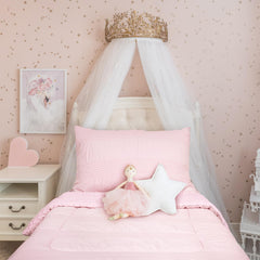 ZenKitch toddler bedding set plush pink comforter – ultra-soft minky for coziness