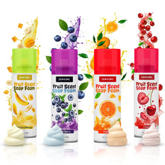 ZenseMe bath foam kids Blueberry can creates colorful bath art for creative play.