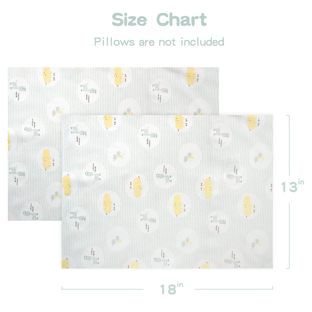 Zenssia 13x18 toddler pillowcase size shown for perfect travel and nap use