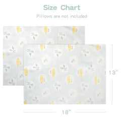Zenssia 13x18 toddler pillowcase size shown for perfect travel and nap use