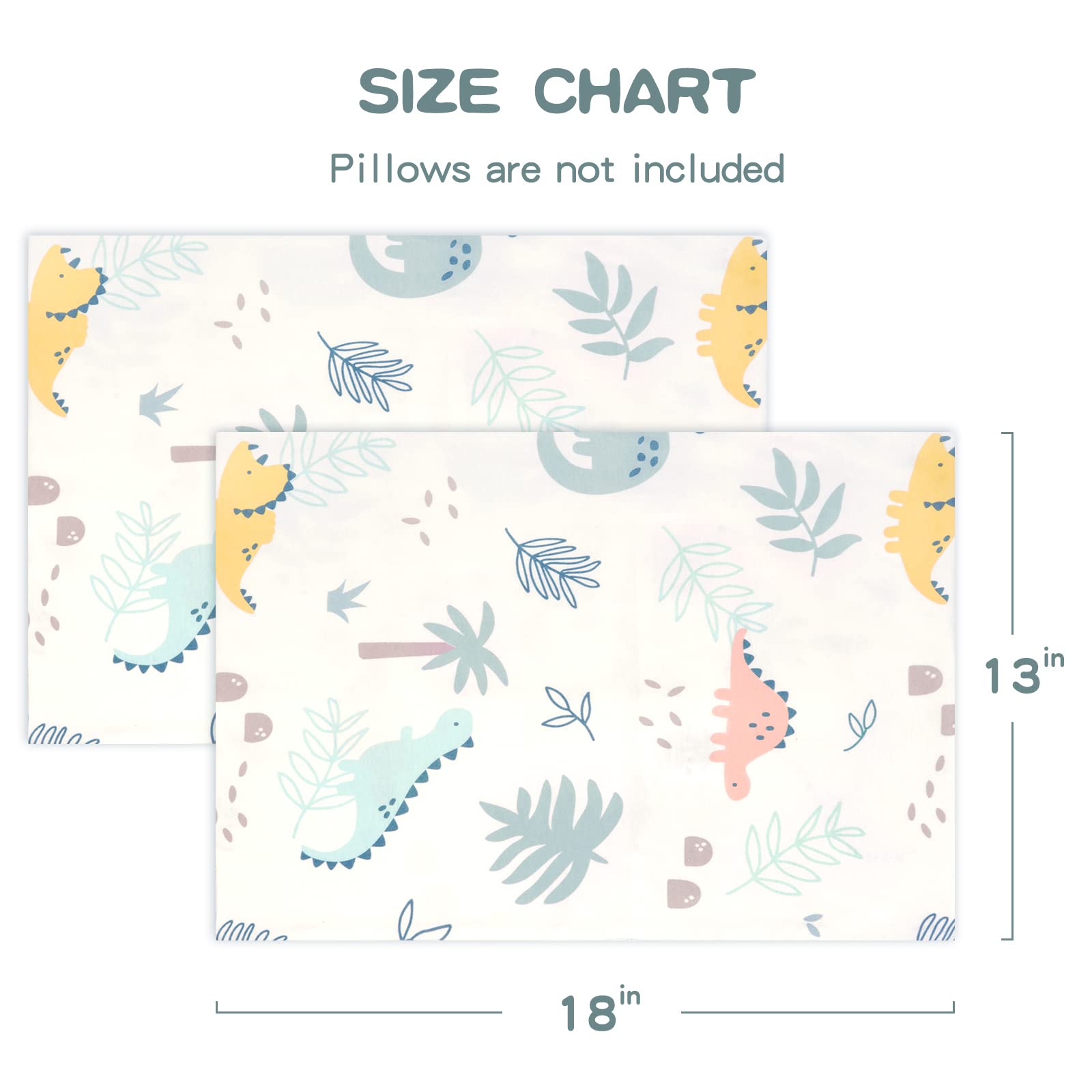 Zenssia 13x18 two-pack pillowcase ideal for travel-ready toddler sleep.