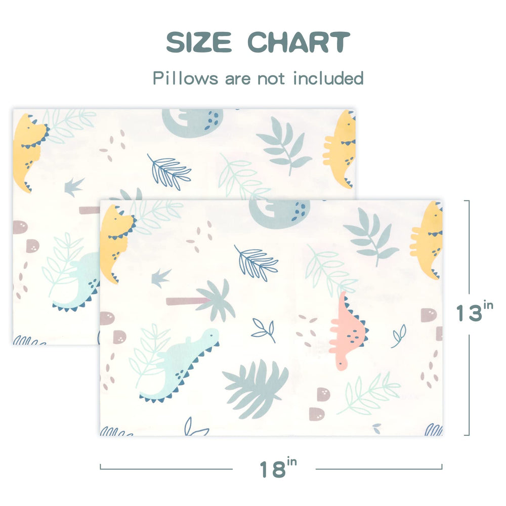 Zenssia 13x18 two-pack pillowcase ideal for travel-ready toddler sleep.