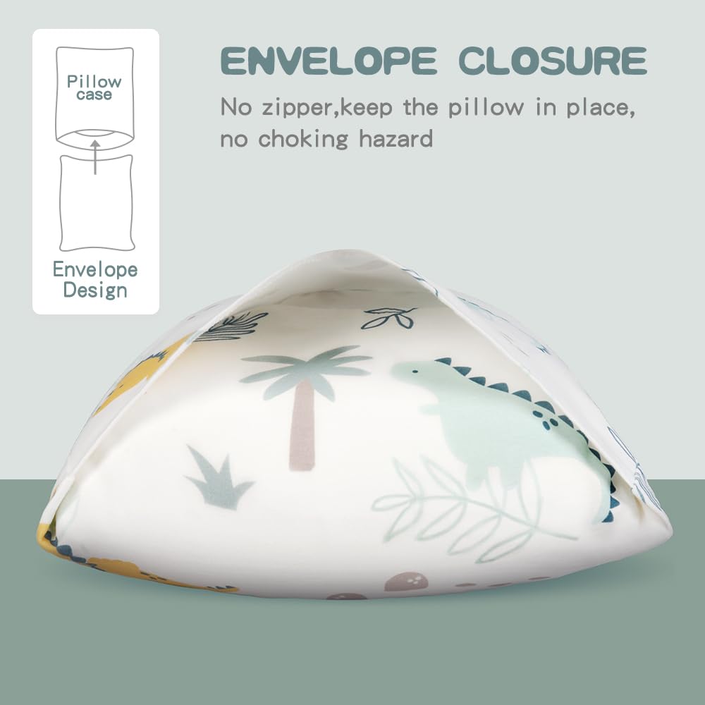 Zenssia envelope-closure pillowcase demonstrates safer bedtime for toddlers.