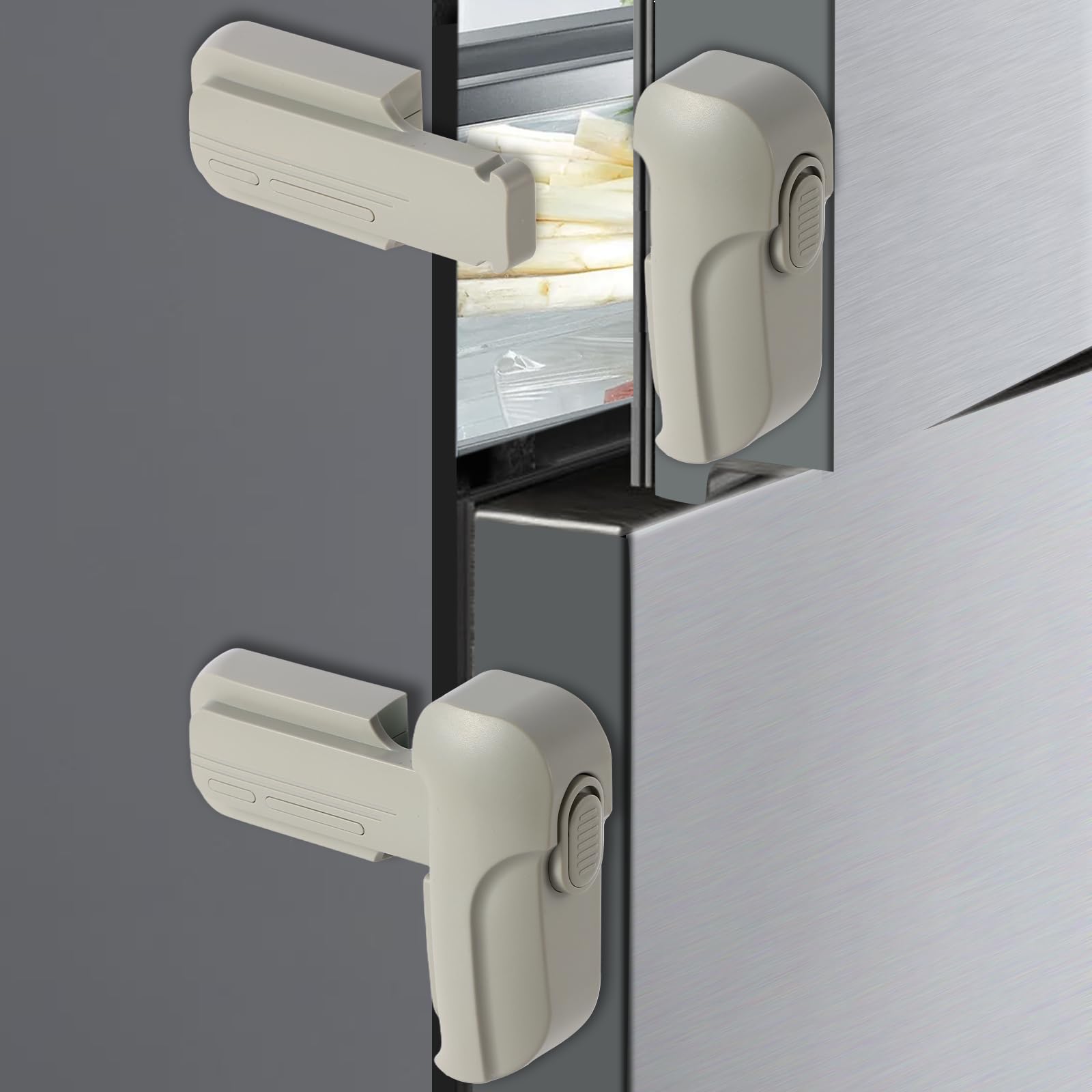 ZENTIVOR Fridge Lock with dual mode pack enables safe one-handed access.