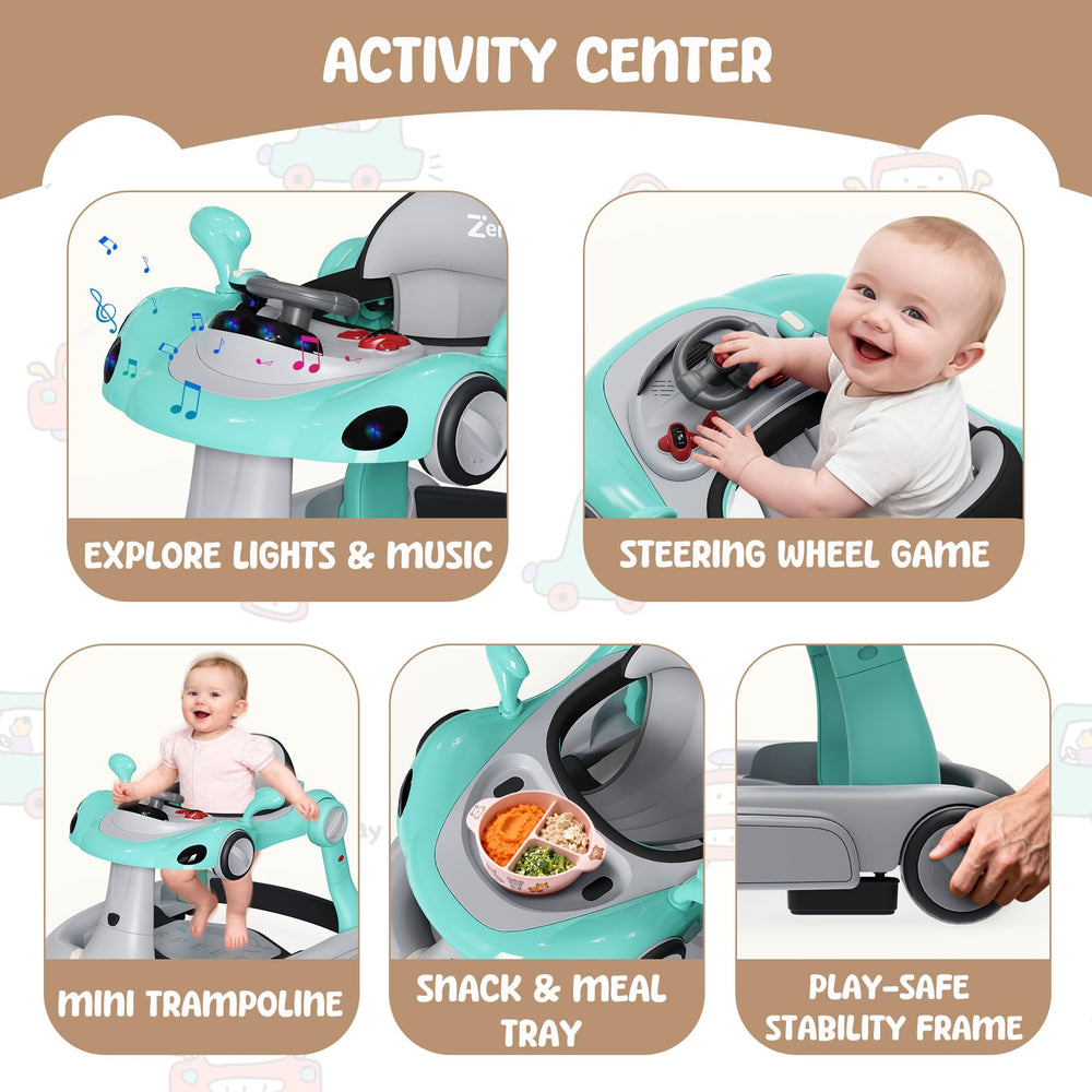 Zenvory walker steering wheel highlights role-play and motor skills