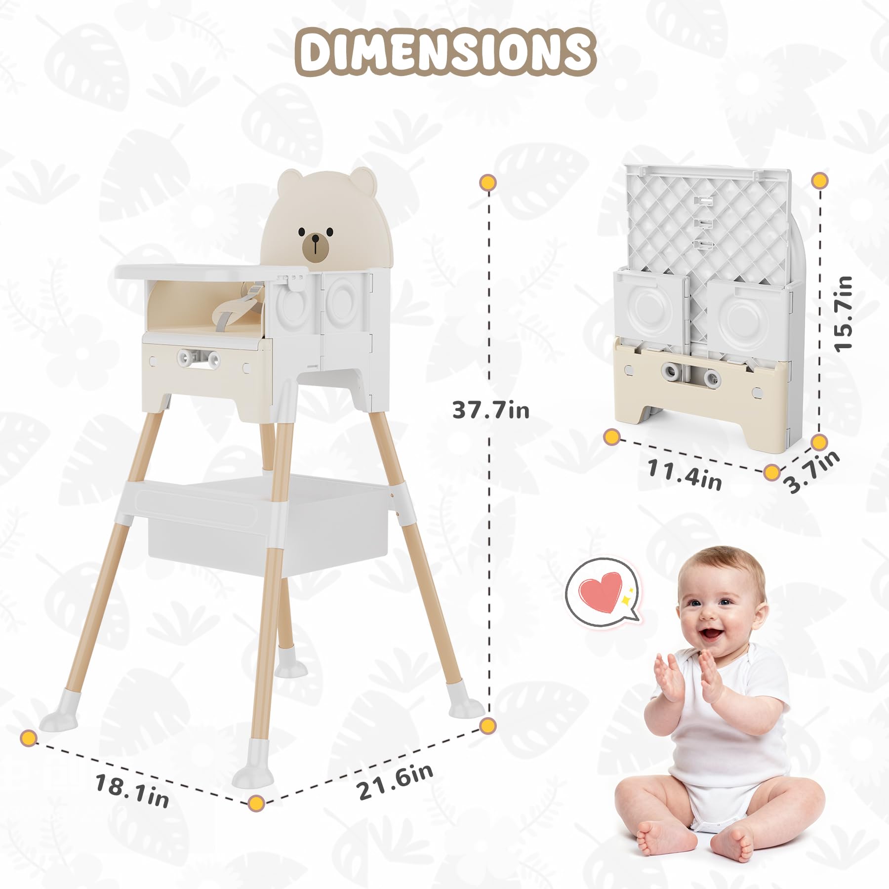 Zenvory adjustable-height poles allow growing with your child for a snug fit.