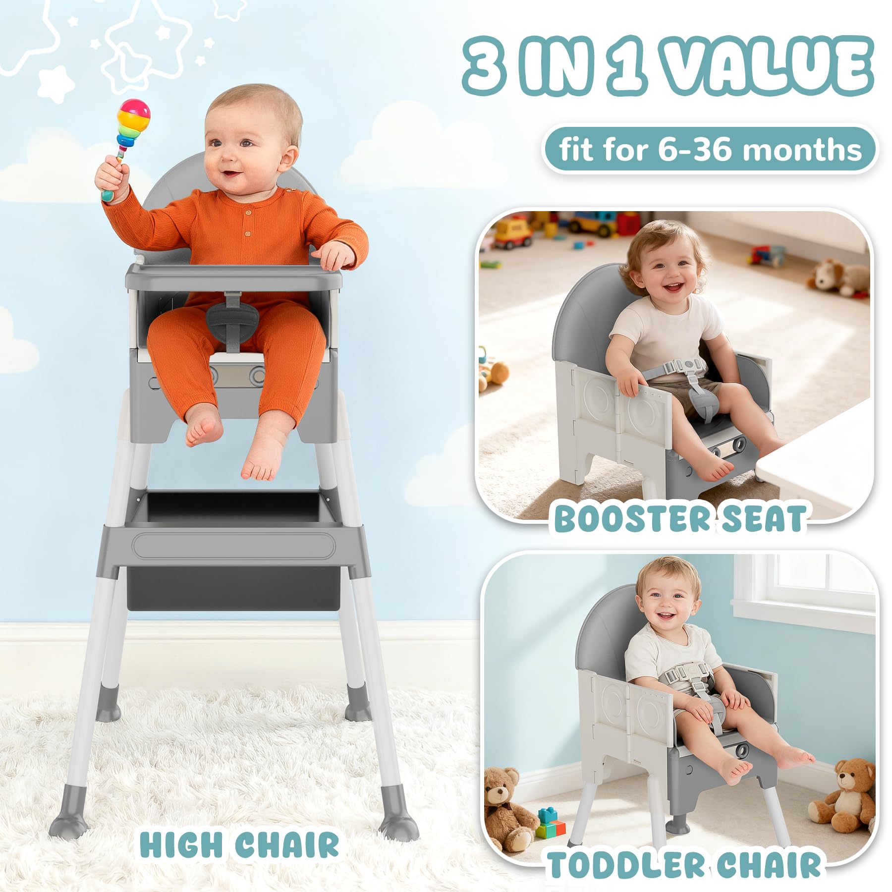 Zenvory includes bib and storage bag for convenient feeding.
