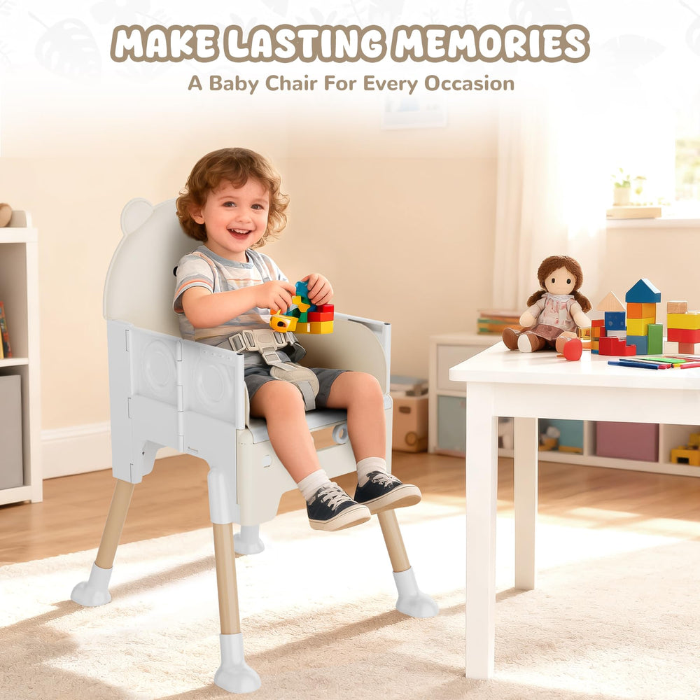 Zenvory easy-clean surface helps wipe away spills quickly during busy mealtimes.