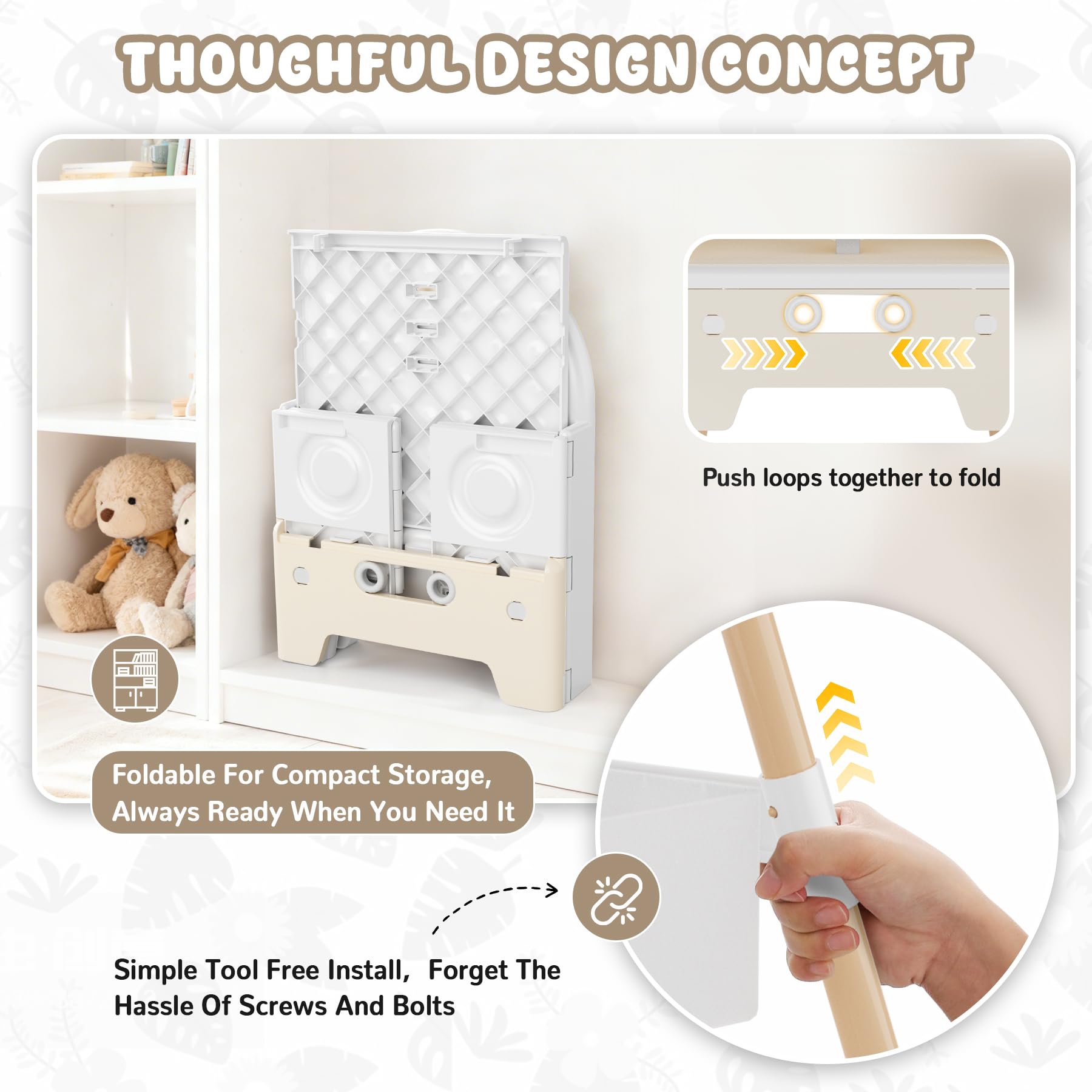 Zenvory lightweight compact-fold design aids easy transport between home and outings.