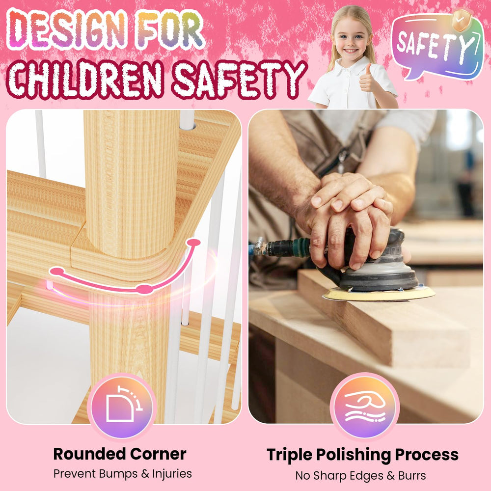 ZEQON natural wood tone complements nursery and playroom styles.